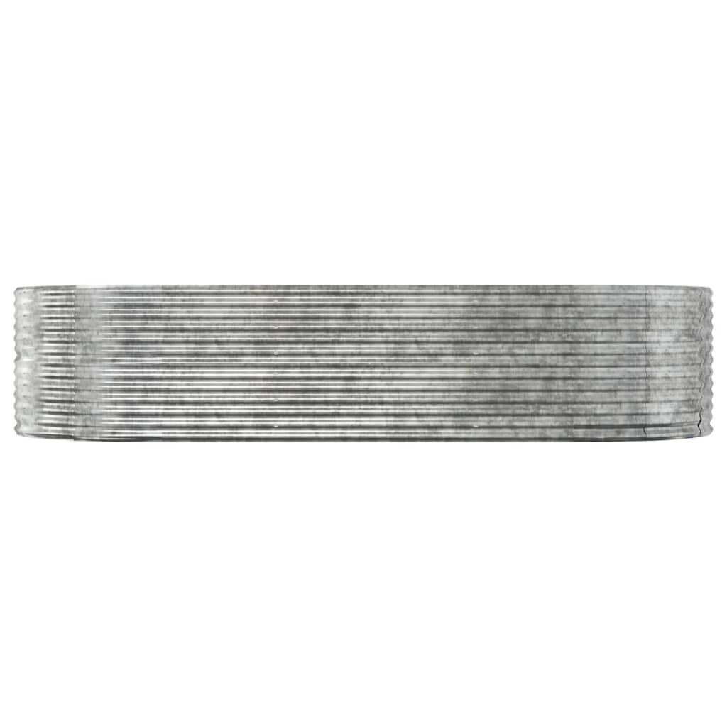 vidaXL Garden Raised Bed Silver 291x140x68 cm Galvanised Steel