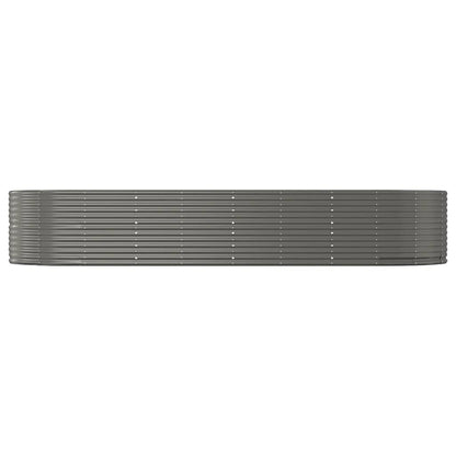 vidaXL Garden Raised Bed Grey 367x140x68 cm Galvanised Steel