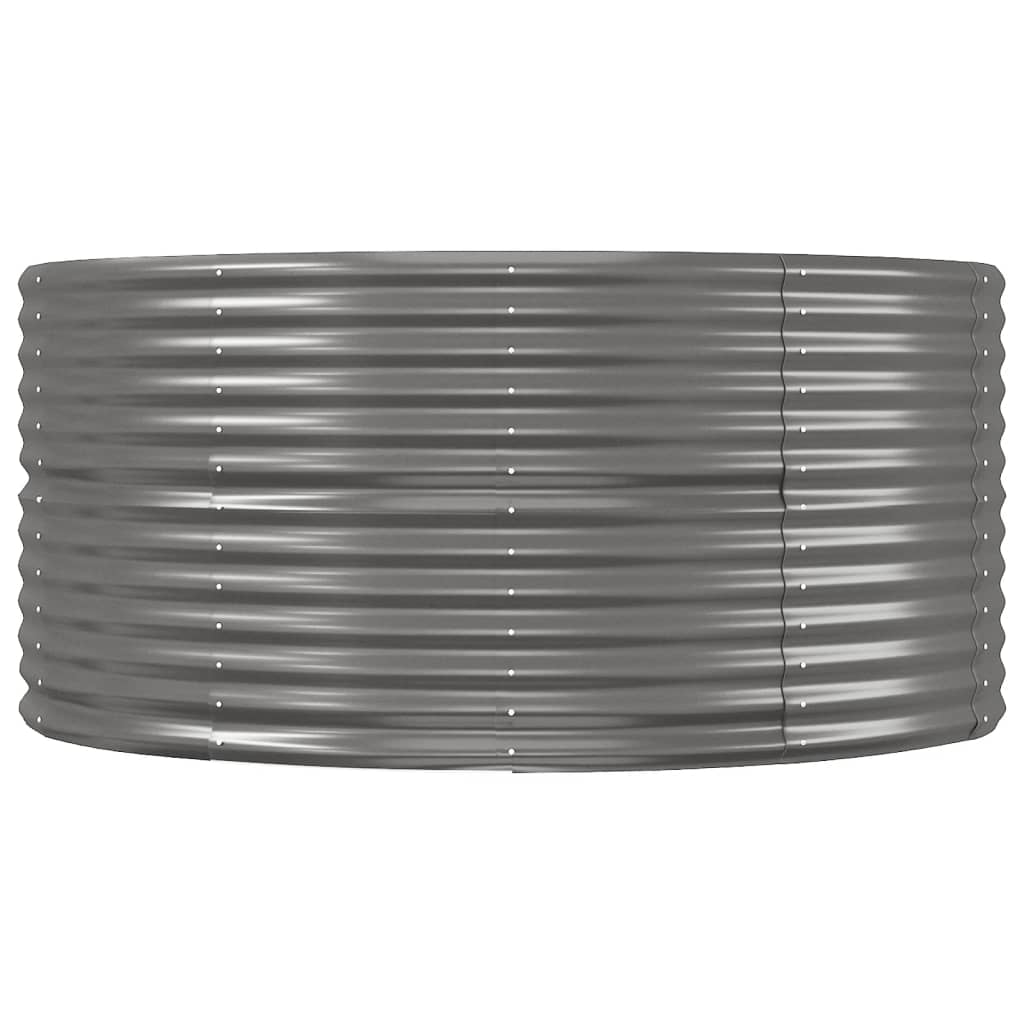 vidaXL Garden Raised Bed Grey 367x140x68 cm Galvanised Steel