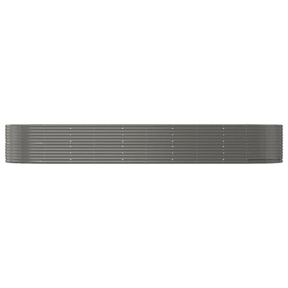 vidaXL Garden Raised Bed Grey 447x140x68 cm Galvanised Steel