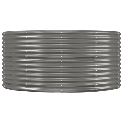 vidaXL Garden Raised Bed Grey 447x140x68 cm Galvanised Steel