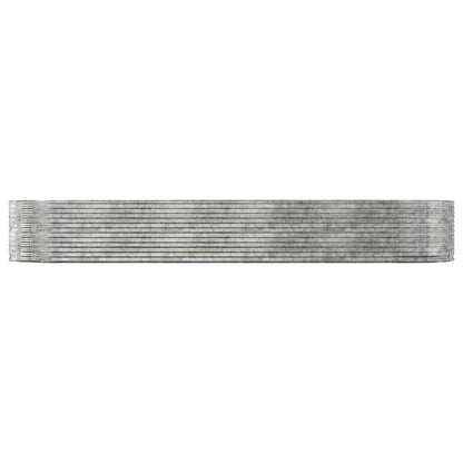 vidaXL Garden Raised Bed Silver 447x140x68 cm Galvanised Steel
