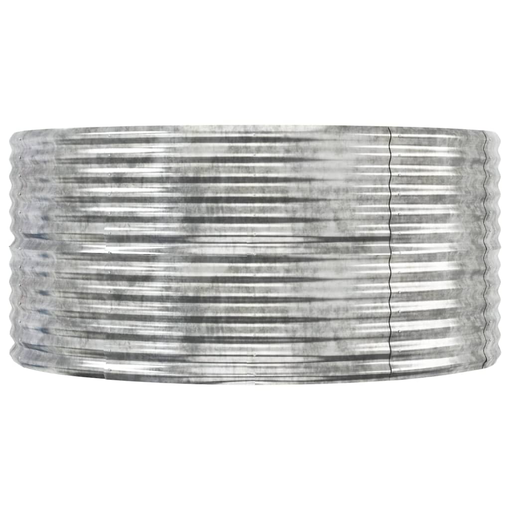 vidaXL Garden Raised Bed Silver 447x140x68 cm Galvanised Steel