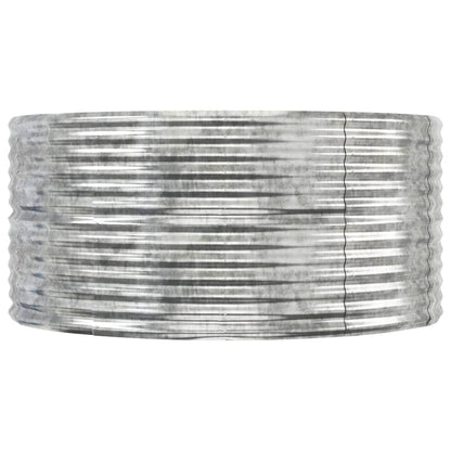 vidaXL Garden Raised Bed Silver 447x140x68 cm Galvanised Steel