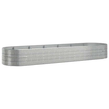 vidaXL Garden Raised Bed | Silver | Powder-coated steel | Large | Tough