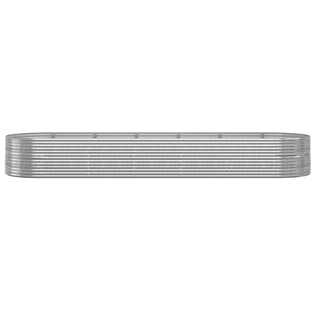 vidaXL Garden Raised Bed | Silver | Powder-coated steel | Large | Tough