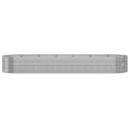 vidaXL Garden Raised Bed | Silver | Powder-coated steel | Large | Tough