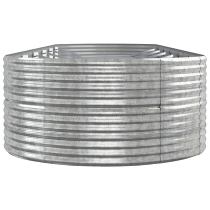 vidaXL Garden Raised Bed | Silver | Powder-coated steel | Large | Tough