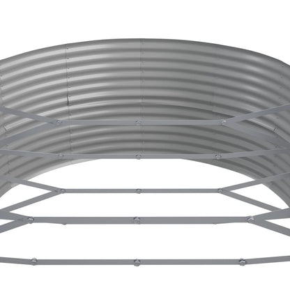 vidaXL Garden Raised Bed | Grey | Powder-coated steel | Large