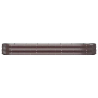 vidaXL Garden Raised Bed Powder-coated Steel 584x140x68 cm Brown