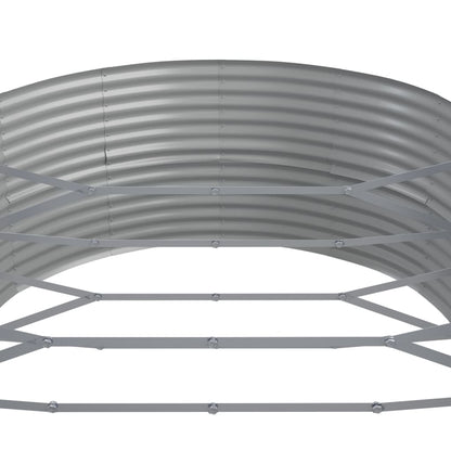 vidaXL Garden Raised Bed Powder-coated Steel 584x140x68 cm Silver