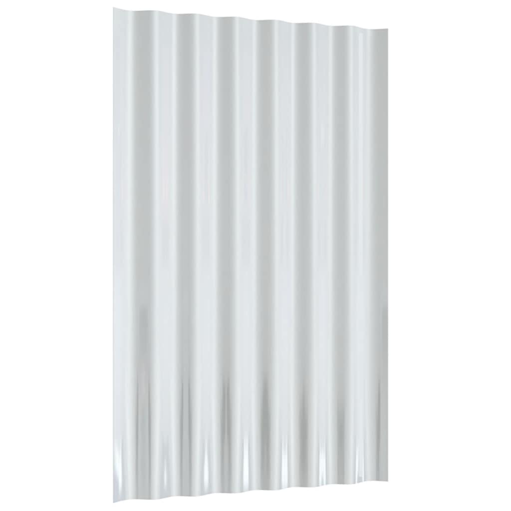 vidaXL Roof Panels 36 pcs Galvanised Steel Anthracite 60x36 cm