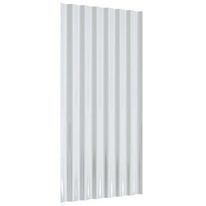 vidaXL Roof Panels 12 pcs Galvanised Steel Green 80x36 cm