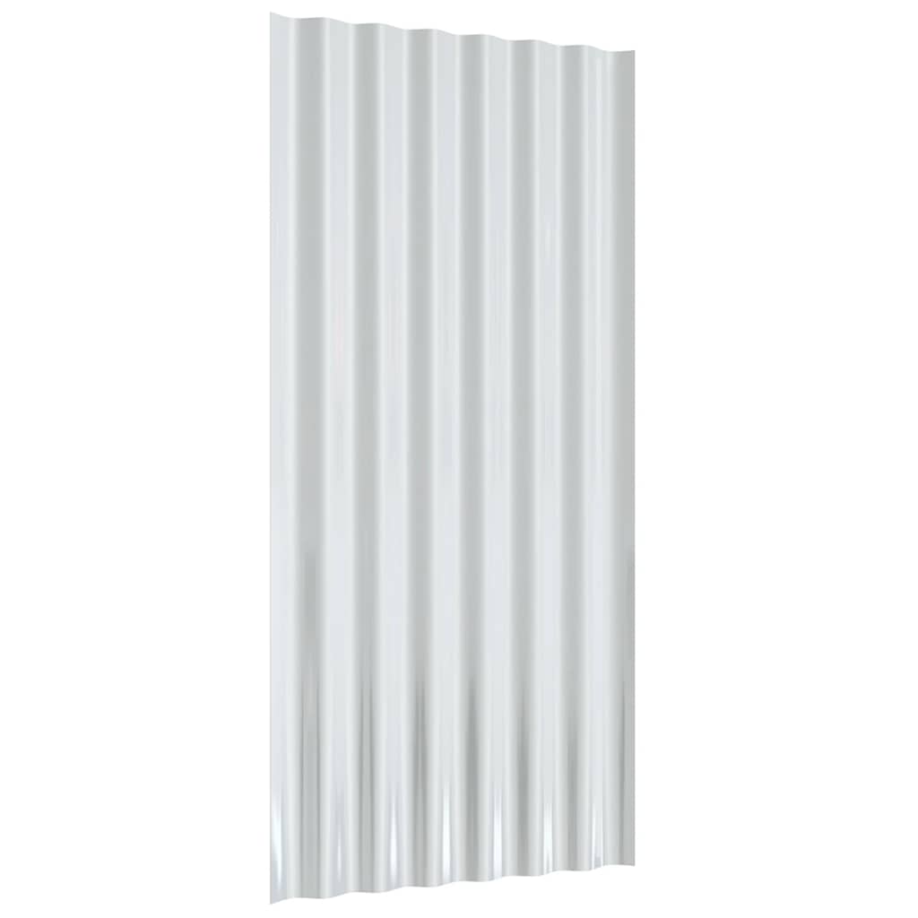 vidaXL Roof Panels 12 pcs Galvanised Steel Anthracite 80x36 cm