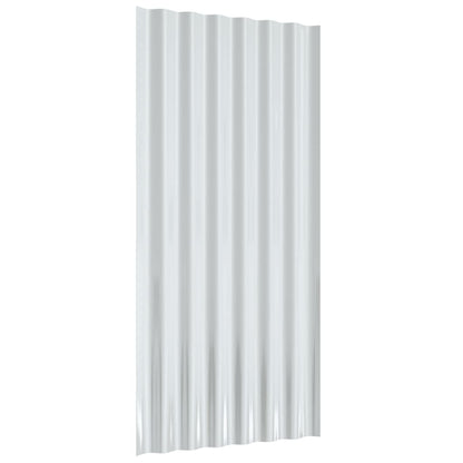 vidaXL Roof Panels 36 pcs Galvanised Steel Grey 80x36 cm