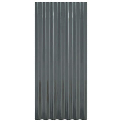 vidaXL Roof Panels 36 pcs Galvanised Steel Anthracite 80x36 cm