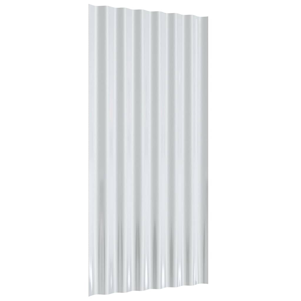 vidaXL Roof Panels 36 pcs Galvanised Steel Anthracite 80x36 cm