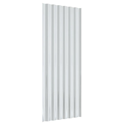 vidaXL Roof Panels 12 pcs Galvanised Steel Green 100x36 cm