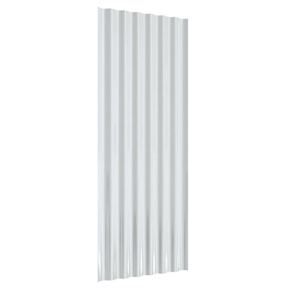 vidaXL Roof Panels 12 pcs Galvanised Steel Anthracite 100x36 cm