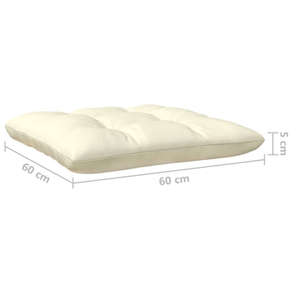 vidaXL 4 Piece Garden Lounge Set with Cream Cushions Pinewood