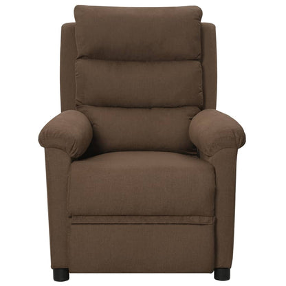 vidaXL Recliner Chair Brown Fabric