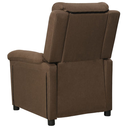vidaXL Recliner Chair Brown Fabric