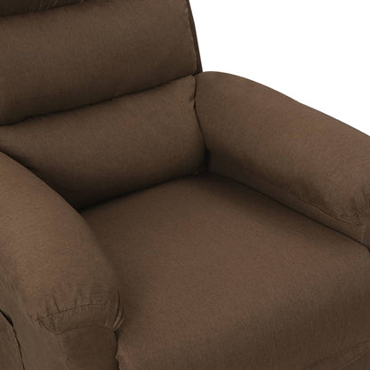 vidaXL Recliner Chair Brown Fabric