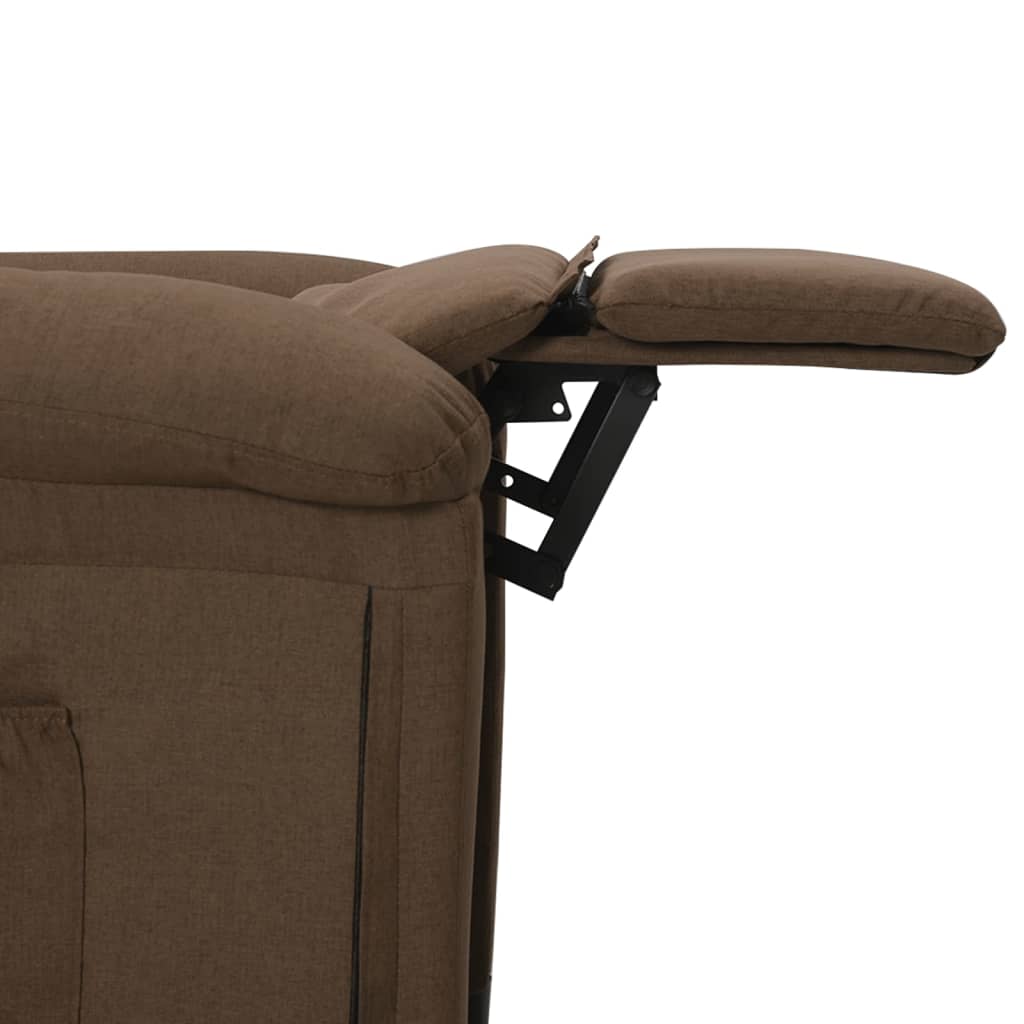vidaXL Recliner Chair Brown Fabric