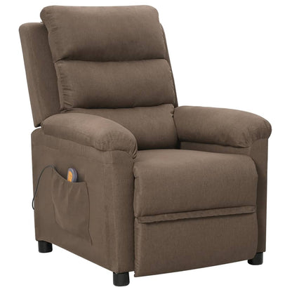 vidaXL Massage Chair Taupe Fabric