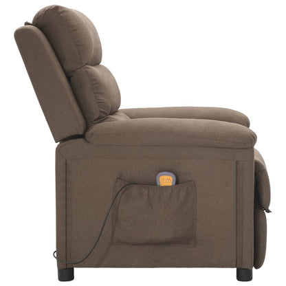 vidaXL Massage Chair Taupe Fabric