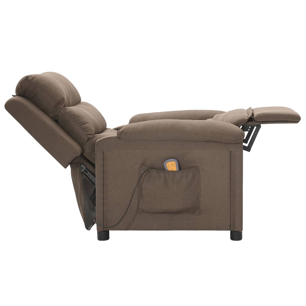 vidaXL Massage Chair Taupe Fabric