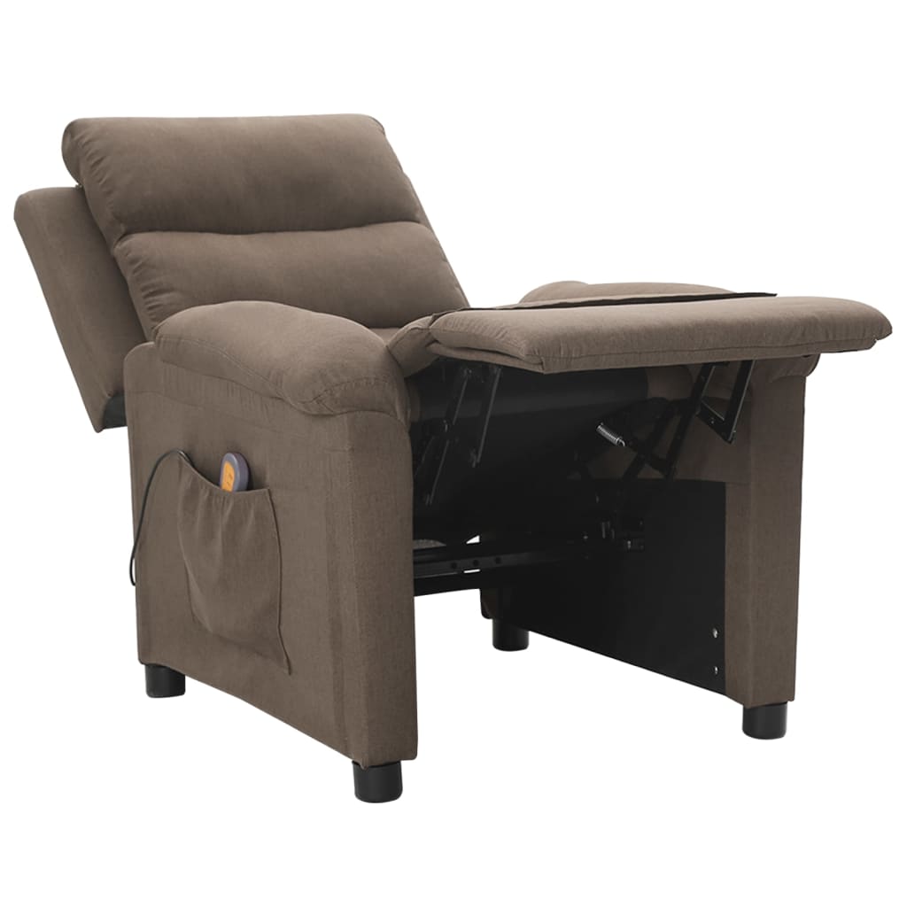 vidaXL Massage Chair Taupe Fabric