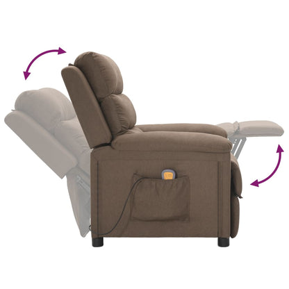vidaXL Massage Chair Taupe Fabric