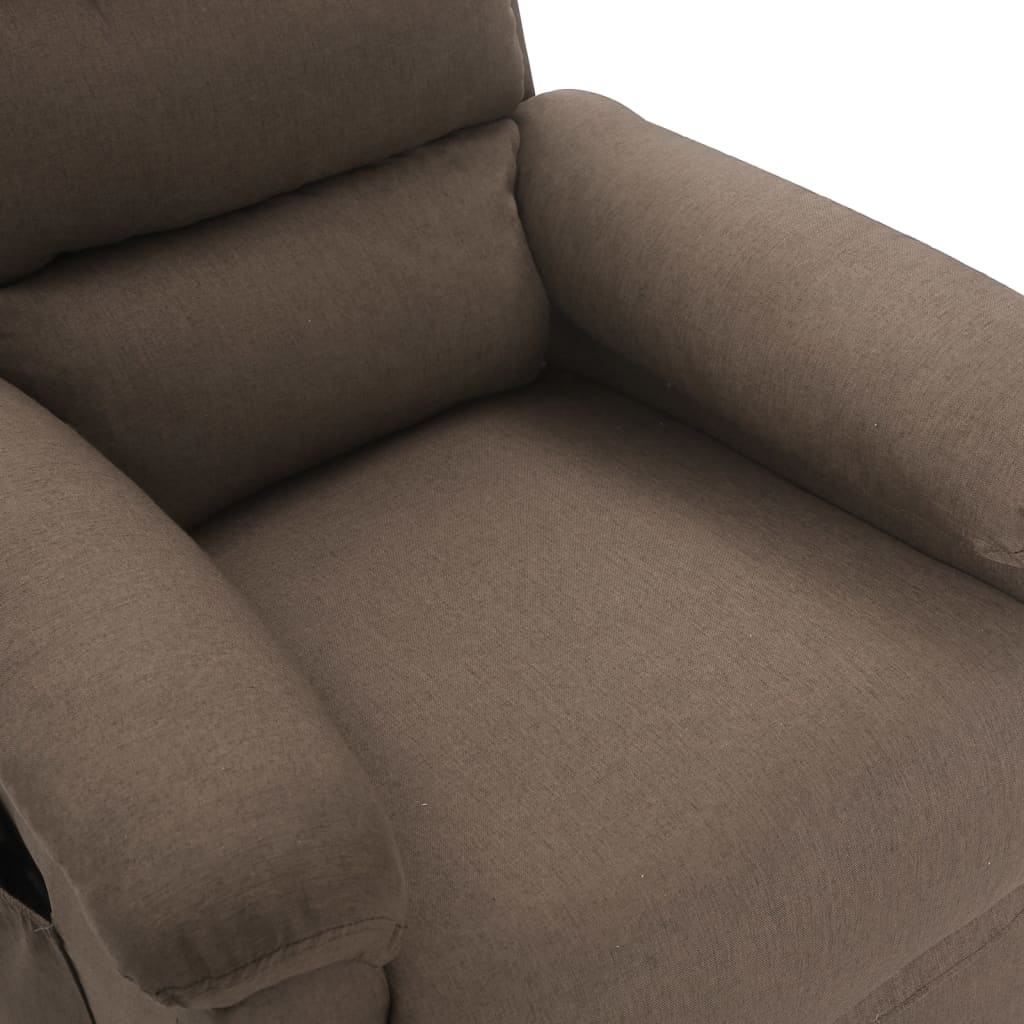 vidaXL Massage Chair Taupe Fabric