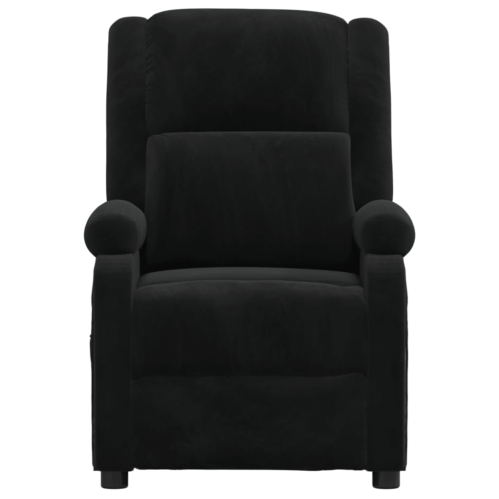 vidaXL Recliner Chair Black Velvet