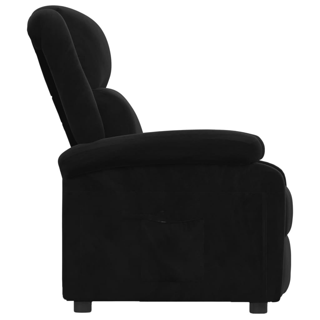 vidaXL Recliner Chair Black Velvet