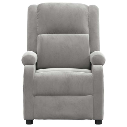 vidaXL Massage Chair Light Grey Velvet