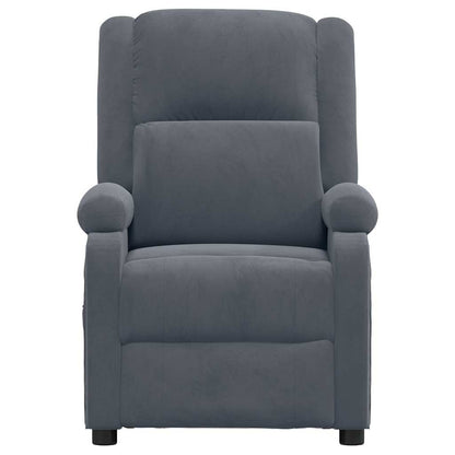 vidaXL Massage Chair Dark Grey Velvet