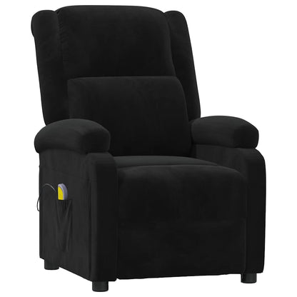 vidaXL Massage Chair Black Velvet