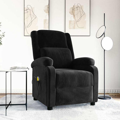 vidaXL Massage Chair Black Velvet