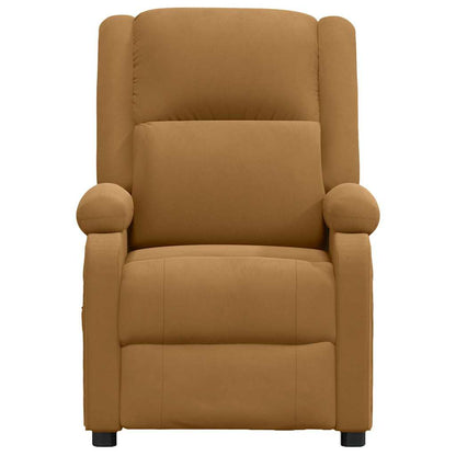 vidaXL Massage Chair Brown Velvet