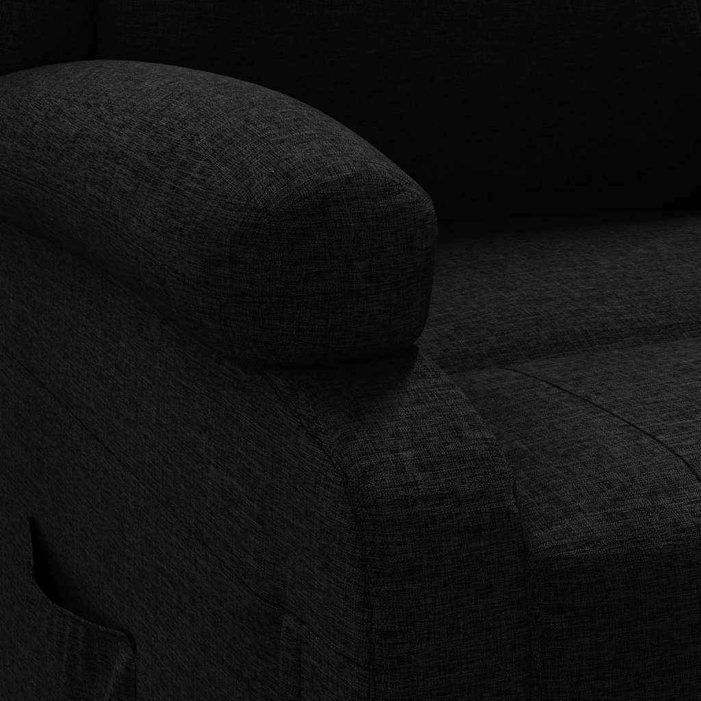 vidaXL Recliner Chair Black Fabric
