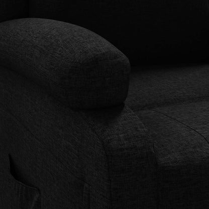 vidaXL Recliner Chair Black Fabric