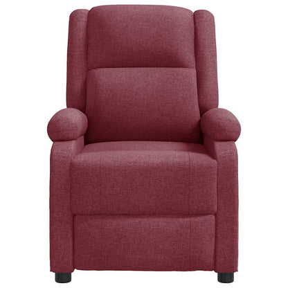 vidaXL Recliner Chair Wine Red Fabric
