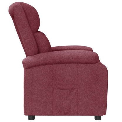 vidaXL Recliner Chair Wine Red Fabric