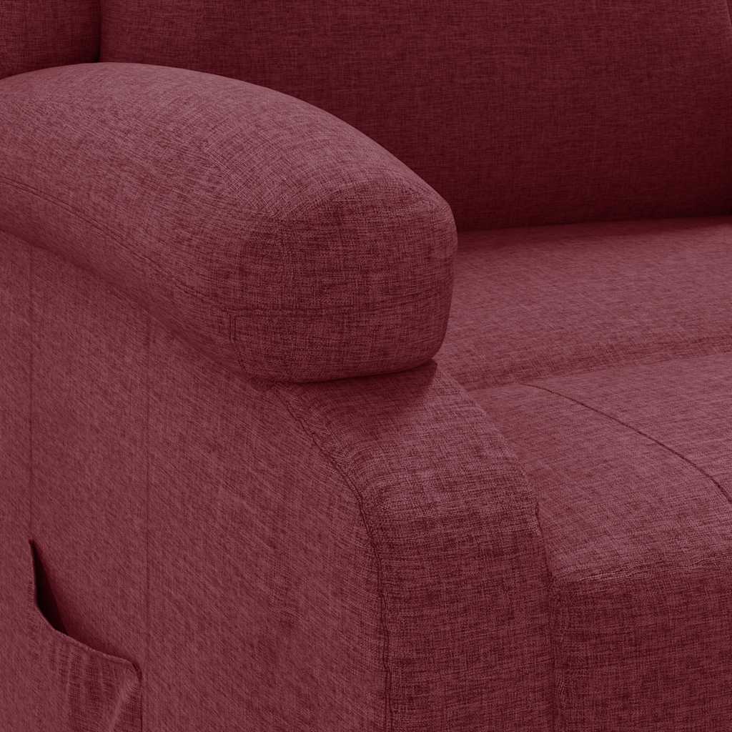 vidaXL Recliner Chair Wine Red Fabric