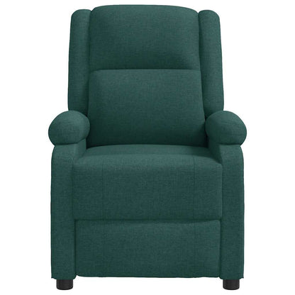 vidaXL Recliner Chair Dark Green Fabric