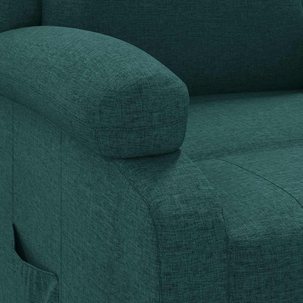 vidaXL Recliner Chair Dark Green Fabric