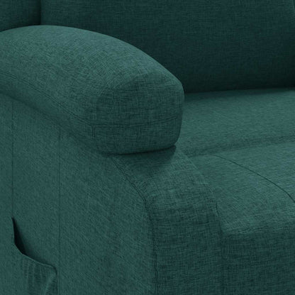 vidaXL Recliner Chair Dark Green Fabric