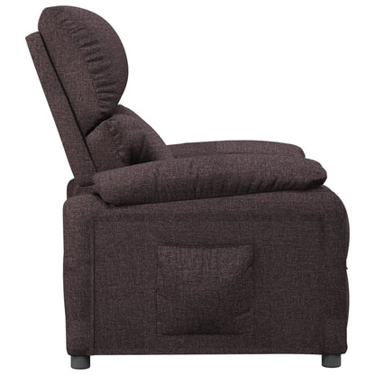 vidaXL Recliner Chair Dark Brown Fabric